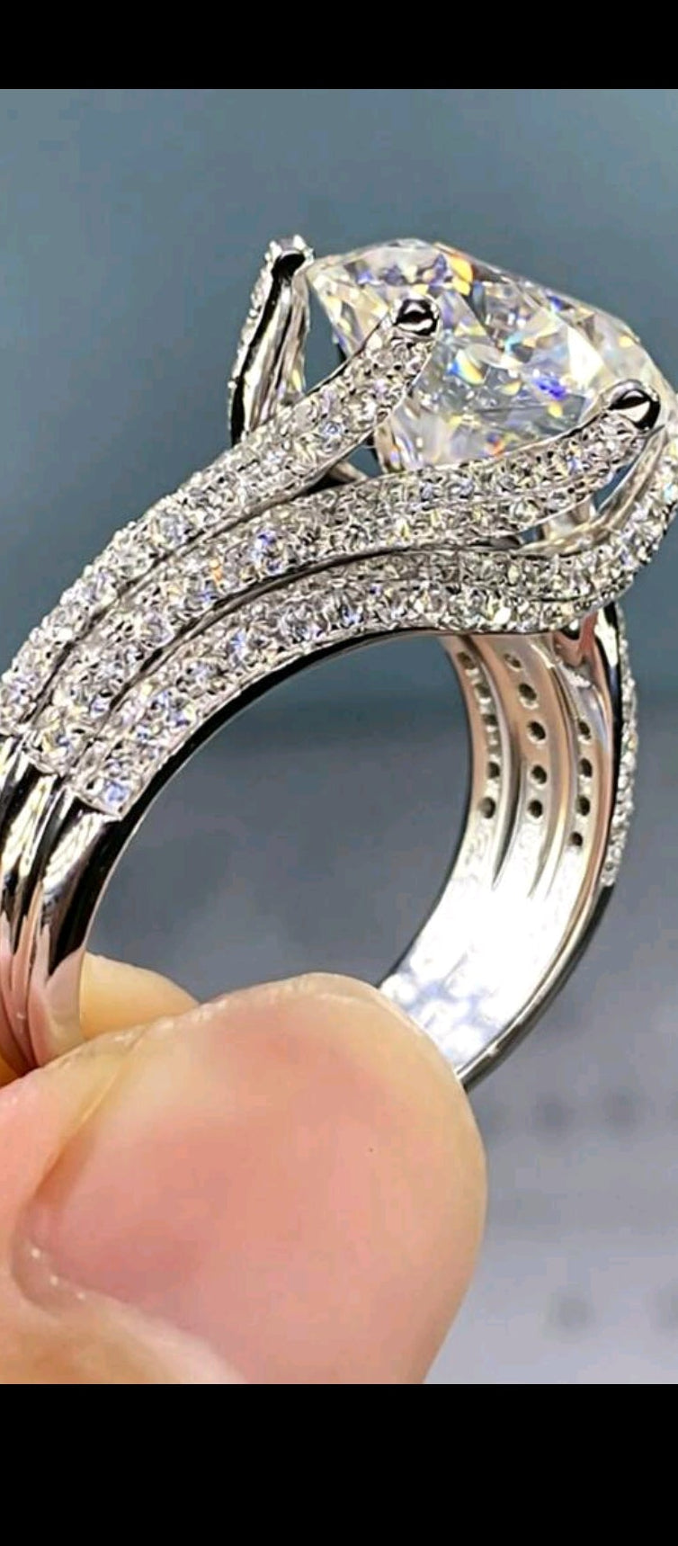 1pc Fashionable & Classic Six Claw Luxury Ring, Popular European And American Bridal Cubic Zirconia Women's Ring Royal