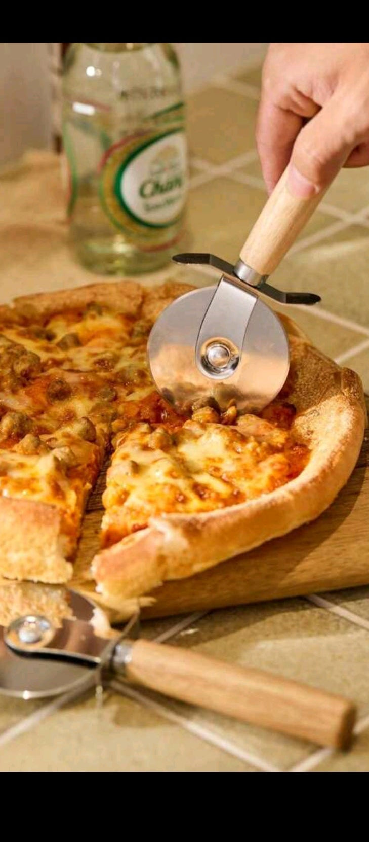 Stainless Steel Pizza Roller, Pizza Cutter Wheel, Easily Roll Out Perfect Pizza, Kitchen & Dining Tool, Italian Pizza Gadget, Durable Material, Pizza Baking Tool