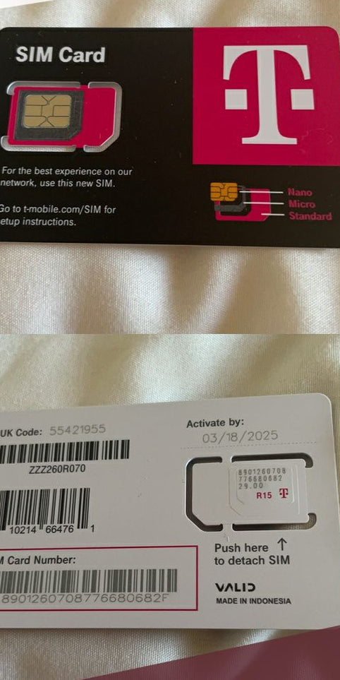 T mobile USA physical sim card