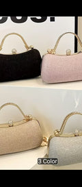 Elegant Dinner Handbag with Shining Beads - Evening Bag This Elegant Dinner Handbag Decorated with Shining Beads Is Perfect for Travel Photography. It Also Works Well As A Ladies' Banquet Handbag And Is Suitable for The Carnaval Music Festival