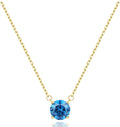 Dainty Gold Necklace Birthstone Necklace for Women