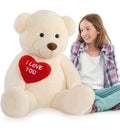 I love you white very Giant Teddy Bear Big