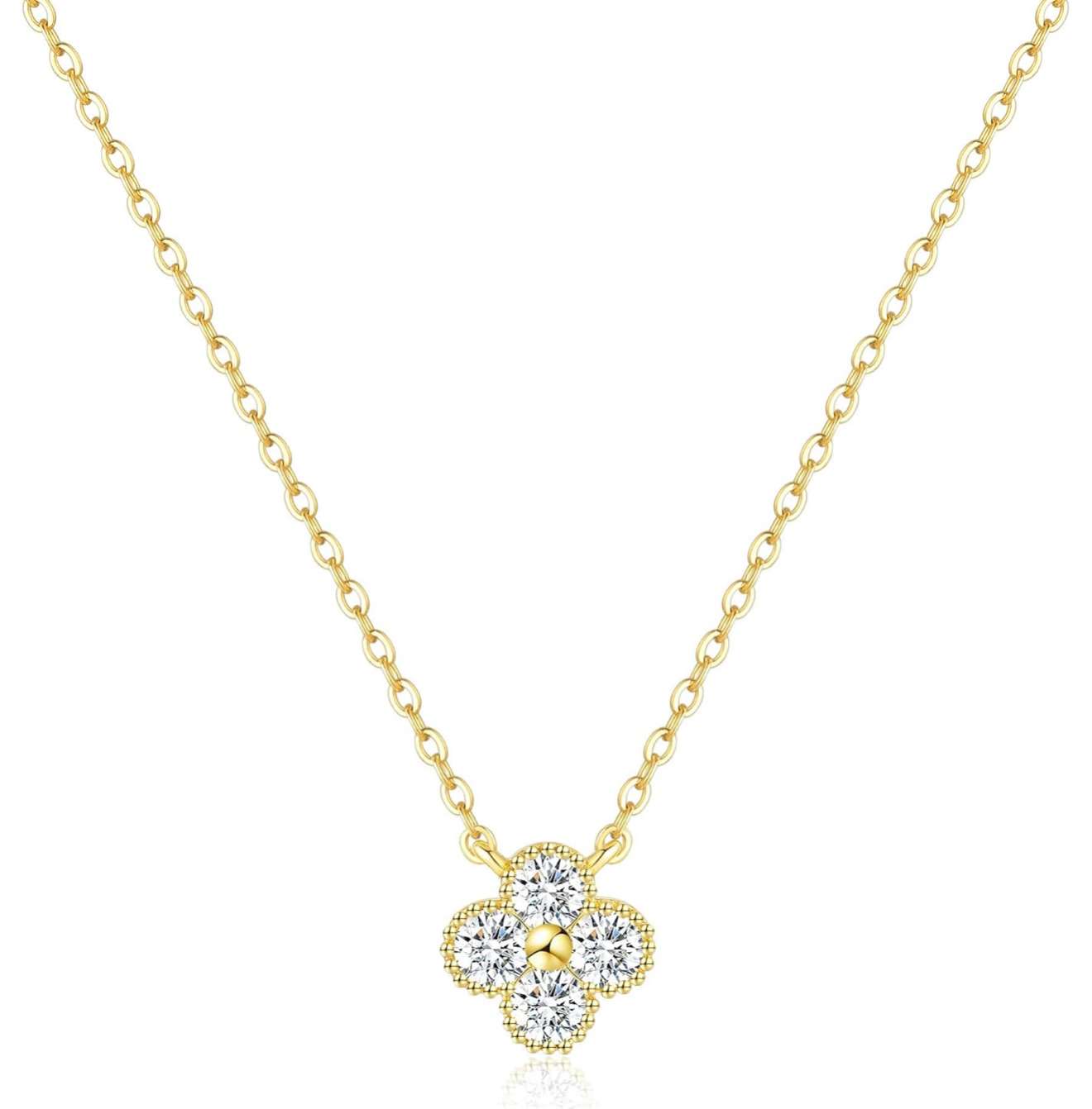 Birthstone Necklace for Women 14K Gold