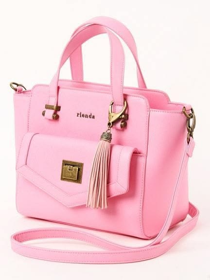 Pink female handbag